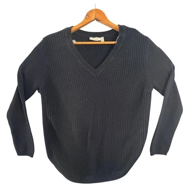 RD стиль темно-синий V шеи ребристый вязаный свитер XXL - Изображение 1 из 4