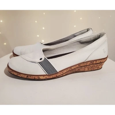 Zapatos de cuña Grasshopper Ortholite sin cordones de lona de corcho para mujer talla 8,5 cómodos Foto 1 de 4