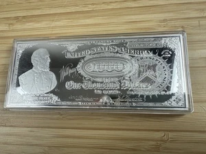 1890 Grand Watermelon $1000 Treasury Commemorative Note 4 oz Silver Bar 0.999 - Picture 1 of 3