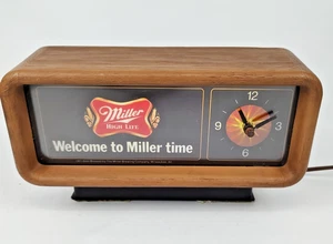 Vintage 1984, Miller High Life, Motion Clock/Lighted Beer Sign -getestet- funktioniert - Bild 1 von 14