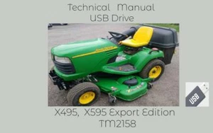 John Deere X495 X595 Garden Tractor Technical Manual Export Edition TM2158 - Picture 1 of 1