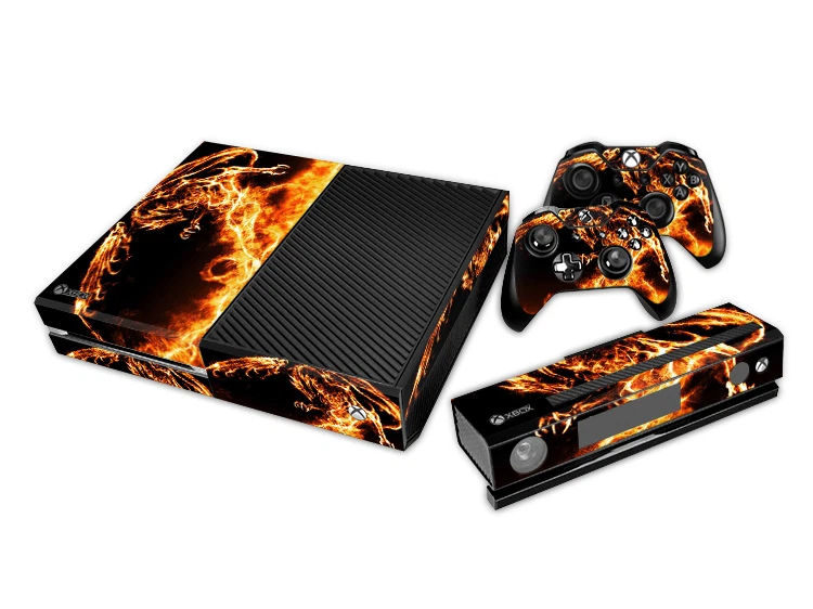 Xbox One Skin Design Foils Sticker Screen Protector Set - Dragon Motif - Image 1 of 1