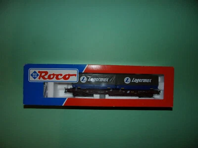 ROCO wagon kangourou + 2 caisses mobiles LAGERMAX OBB 47632 (n°1bis) - Photo 1/4