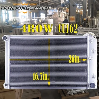 4 Row Aluminum Radiator for Chevy 1970-1981 Camaro/ 1978-1987 Monte Carlo G-Body — 第 1/4 张图片