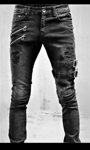 Hose, Jeans, Pant, Gothic, Goth, Dark, Heavy, Metal, Rock, Gr. L, XL, 2XL, 3XL
