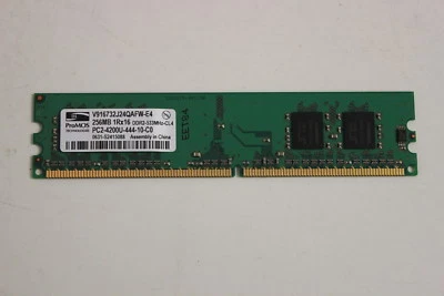 DELL RJ370 256MB 1RX16 PC2-4200U DDR2-533MHZ CL4  DIMM  PROMOS V916732J24QAFW-E4 - Image 1 of 2