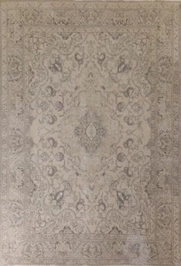 Vintage Muted Tebriz Traditional Floral Rug 10'x13' Handmade Living Room Carpet - Picture 1 of 12