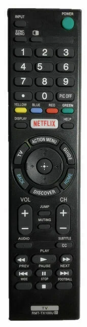 Sony RMTTX102U Smart TV Remote Control - Black