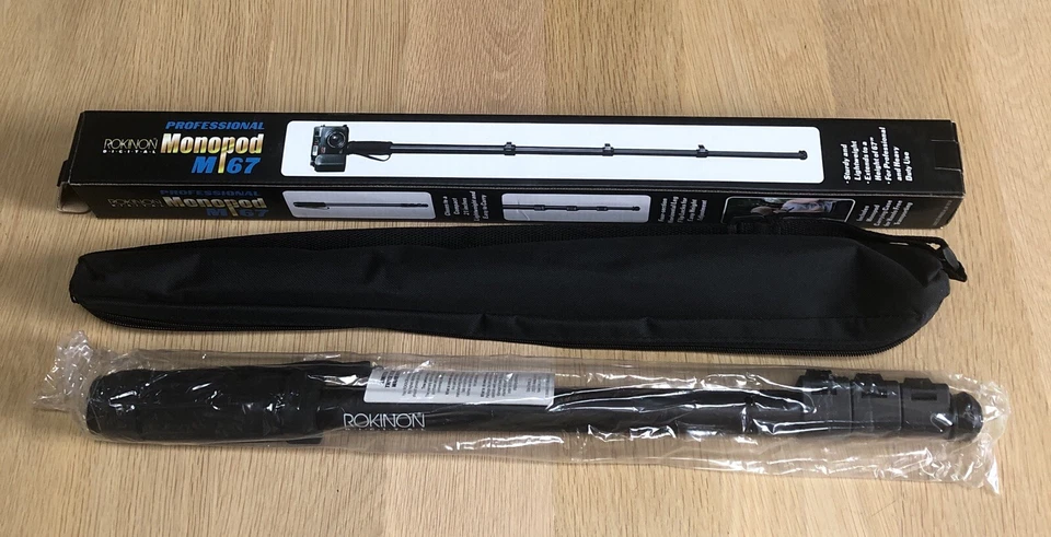 Rokinon M67 67 Inch Pro Photo/Video Monopod with Footstand Carrying Case NEW P1 - Image 1 of 4