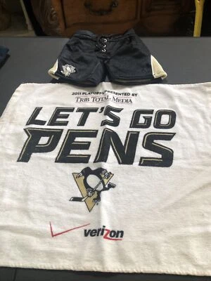 2011 NHL Pittsburgh Penguins плей-офф полотенце Verizon и маленькая собака брюки Bin12 - Изображение 1 из 4