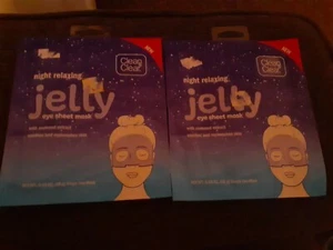 (Lot of 2) Clean & Clear Jelly EYE SHEET MASK w/Seaweed Extract 0.63 oz - Picture 1 of 2