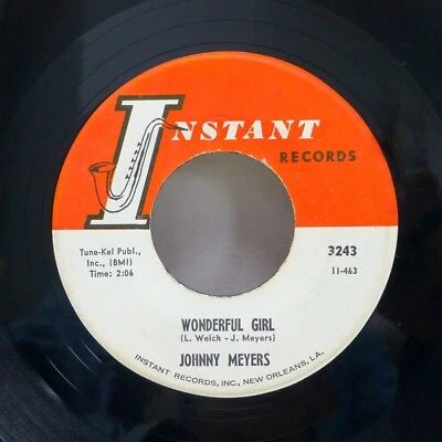 Johnny Meyers TEEN 45 Lonely Fool / Wonderful Girl on Instant MINT Minus jr 2433 Foto 1 de 2