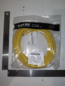 BLACK BOX EVNSL0604MS-0025, CAT6 400-MHz, Shielded Ethernet DATA CABLE 25' YELLO - Picture 1 of 2