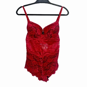 Body push up French Affair cerise/negro talla mediana encaje nuevo con etiquetas - Imagen 1 de 12