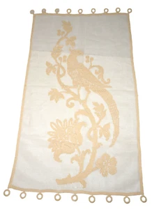 Lace Net Curtain Panel Birds French Vintage 23x41" Door Window Parrot - Picture 1 of 4