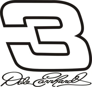 Dale Earnhardt Sr. Pegatina de calcomanía de vinilo troquelada número 3 - Imagen 1 de 5