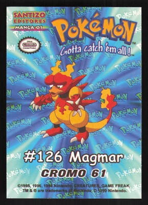 1999 Nintendo Satizo Editores Spanish Pokemon #Cromo 61 Magmar - Image 1 of 2