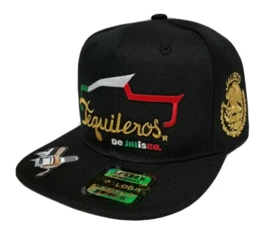 TEQUILEROS DE JALISCO MEXICO  HAT BLACK SNAP BACK ADJUSTABLE  NEW - Image 1 of 4