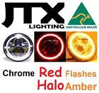 7" Chrome Lights Red Halo Flashes Amber Valiant Chrysler Charger Ap Ap6 Vc Vf Vj