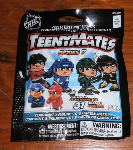 Unopened Pack NHL TEENYMATES Series 2 Figures 2 puzzle pieces Look for Rare pc Cover
