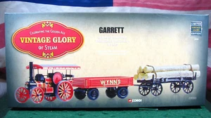 Trattore stradale Corgi Vintage Glory of Steam 80305 Garrett 4CD 2 codaie e carico tronchi - Foto 1 di 24