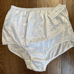 VINTAGE Sears Fundamentals Brief Nylon Satin PANTY Size 11 SISSY GRANNY - Picture 1 of 5
