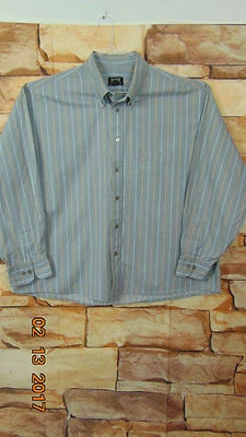 KENNETH GORDON Sport  Men's Long Sleeve Shirt SIZE XL 100% COTTON Striped  - Image 1 of 4