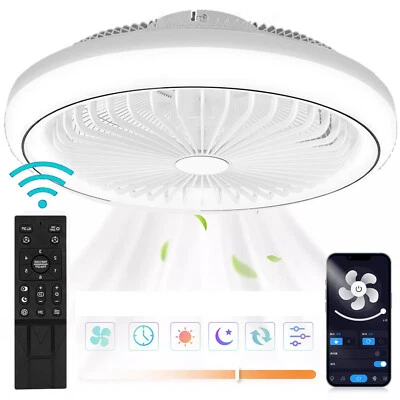 CERBIUT 80W Deckenventilator Beleuchtung Timer Leiser Wohn LED Zimmer Schlaf Lüfter Fan