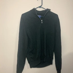 Joseph And Lyman 1/4 Zip Sweater Mens Wool Green Pullover Quarter Zip Large - Picture 1 of 3