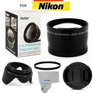 58mm 2.2X TELEPHOTO +UV FILTER+HOOD + CAP FOR AF-S NIKKOR 35mm f/1.8G ED Lens - Picture 1 of 8