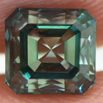 Asscher Shape Diamond Fancy Blue Color Loose 1.01 Carat VVS1 Enhanced Polished - Image 1 of 4