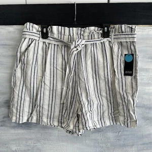 NEU! A.N.A Damen Leinenmischung Bürotasche Freizeitshorts, XXL - marineblau khakifarben gestreift - Bild 1 von 7