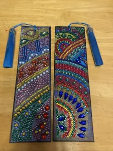 Diamond Painting Bookmarks Set Of Two - Finished And Sealed - Picture 1 of 4