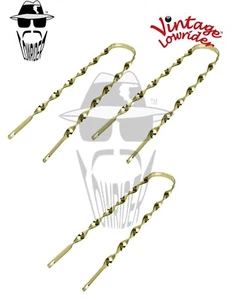 3 Vintage Lowrider 26" Replacement Flat Twisted Bicycle Gold Fender Braces. - Picture 1 of 1