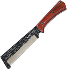 Kanetsune KB-165 Reazen Tou 6" Hammer Mark Acid Etched AUS-8 Wood Fixed Knife