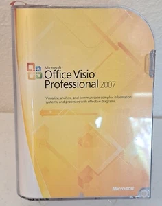 Microsoft Office Visio Professional 2007 w/ Product Key, in Original Case - Photo 1/3