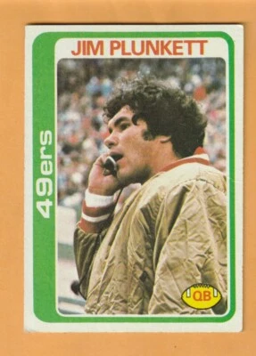 Jim Plunkett San Francisco 49ers 1978 Topps #131 Stanford Cardinal Creased - Image 1 of 2
