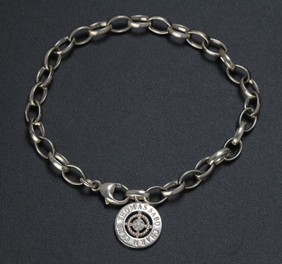 Thomas Sabo Armband - 925er Silber - 10 Jahre Jubiläum Charm - winzige Diamanten - Bild 1 von 4