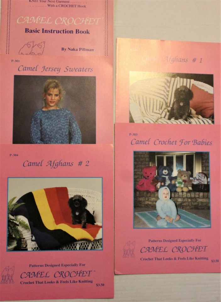 Camel Crochet Basic Instruction Patterns, Sweater Afghans (2) Baby Naka Pillman - Image 1 of 1