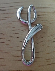 11x26mm Cursive Alphabet Lowercase Letter Initial y Sterling Silver Charm - Picture 1 of 5