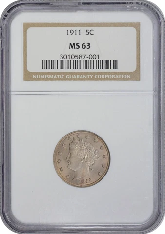1911 Liberty Nickel MS63 NGC Cover
