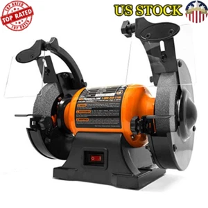 Bench Grinder 6" Single Speed 2.1A Motor Grinding Wheels 3450 RPM Tool Rests New - Bild 1 von 5