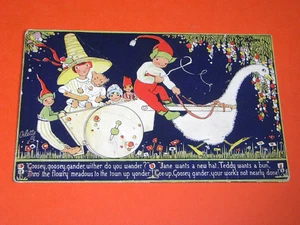 ORIGINAL  PHYLLIS COOPER SIGNED ART DECO TUCK CHILDREN POSTCARD - HAPPYLAND 3487 - Picture 1 of 2