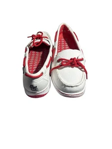 Eastland St. Louis Cardinals White Womens Size 7.5 Boat Shoes Flat Loafers - Picture 1 of 9