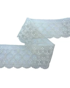 Passamaneria Panna Merletto Rebrodè Valencienne Pizzo Disegno Cuore Smerlato Alt - Imagen 1 de 4