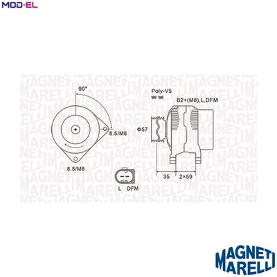 ALTERNATOR 063731675010 FOR SKODA ROOMSTER FABIA/II/Combi/Praktik PRAKTIK  VW - Image 1 of 4