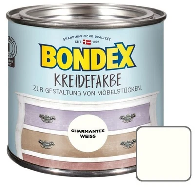 Bondex Kreidefarbe 500 ml, charmantes weiß Vintagefarbe Möbelfarbe Innen - Bild 1 von 2