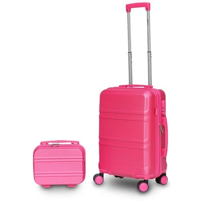 Kofferset Trolley Handgepäck Hartschale Modell Anubis 2tlg Pink Barut - Bild 1 von 4