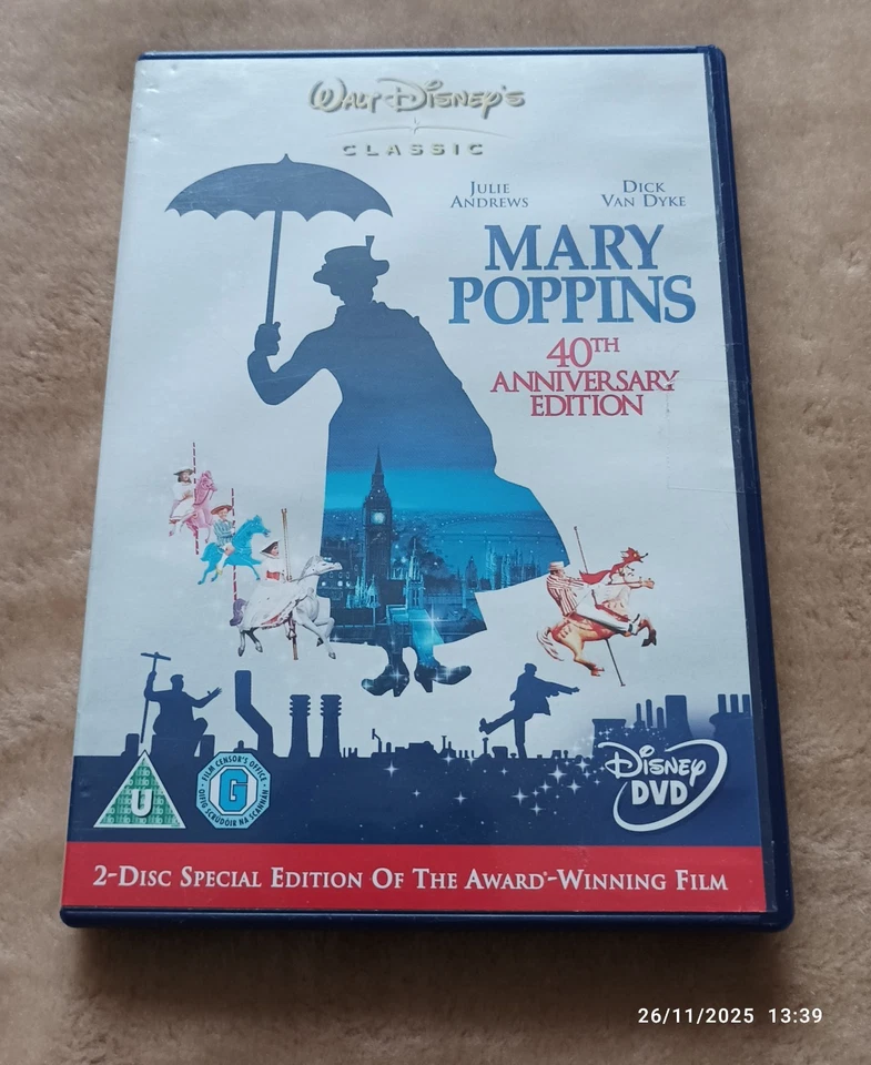 Mary Poppins DVD - Walt Disney classic Mary Poppins 40th anniversary edition - Image 1 of 1
