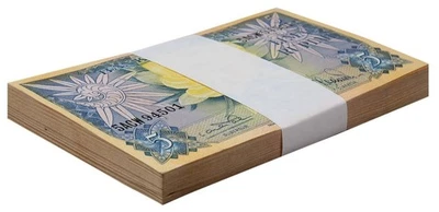 Indonesia 5 Rupiah, 1959, P-65, UNC X 100 PCS Bundle Pack - Image 1 of 2